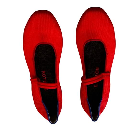 Rothy's The Square Mary Jane Flexible Slip-On In Retired Flame Red Size 6.5 NWOT - Picture 9 of 10